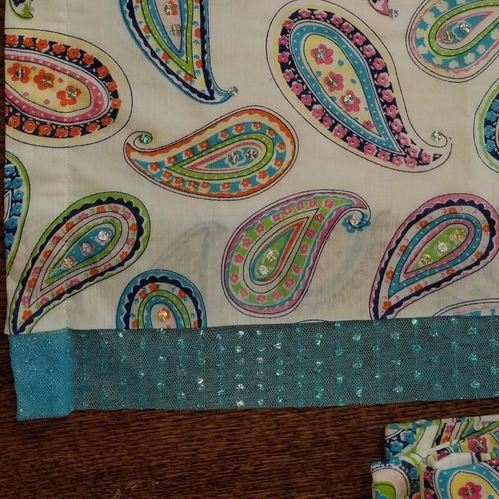 Window Valance 20x 90, multi color boho‎ paisley